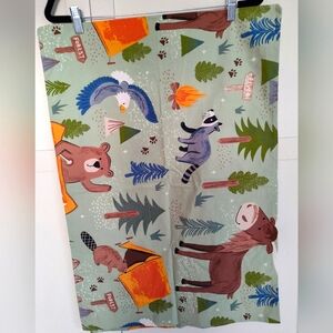 The Company Store Kids Animal Camper Green Multi Organic Cotton Pillow Cases X2
